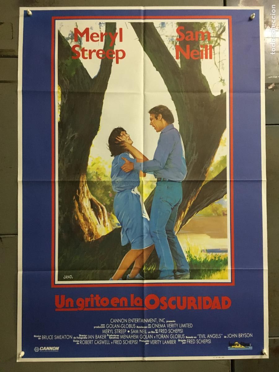 Cine: AFR74 UN GRITO EN LA OSCURIDAD MERYL STREEP SAM NEILL POSTER ORIGINAL 70X100 ESTRENO