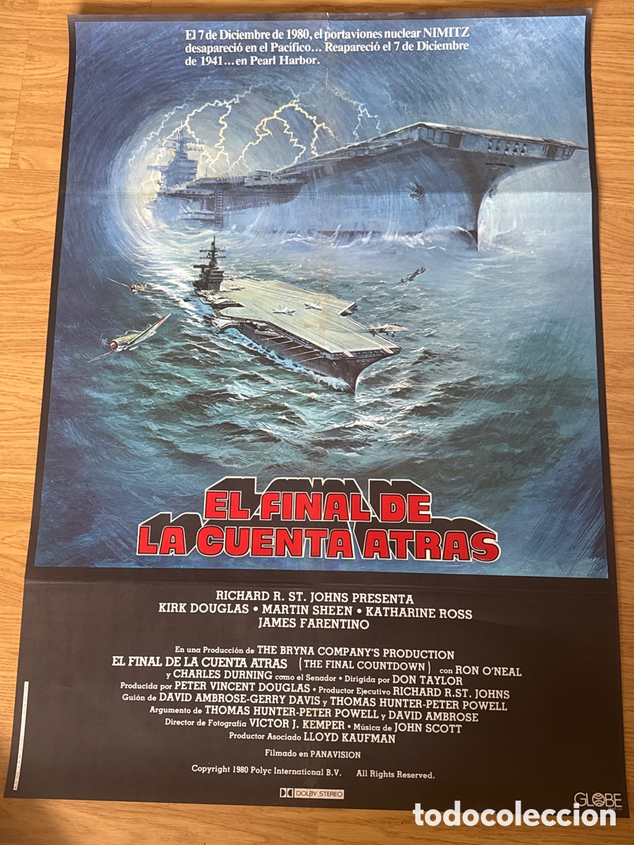 Cine: EL FINAL DE LA CUENTA ATRAS KIRK DOUGLAS MARTIN SHEEN KATHARINE ROSS POSTER ORIGINAL ESTRENO