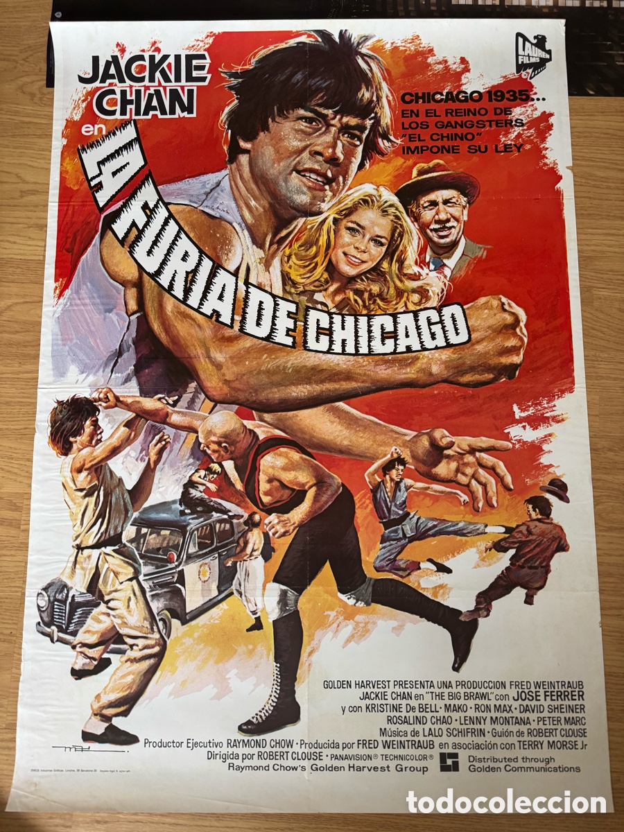 Cine: POSTER LA FURIA DE CHICAGO JACKIE CHAN MAC CARTEL ORIGINAL ESTRENO