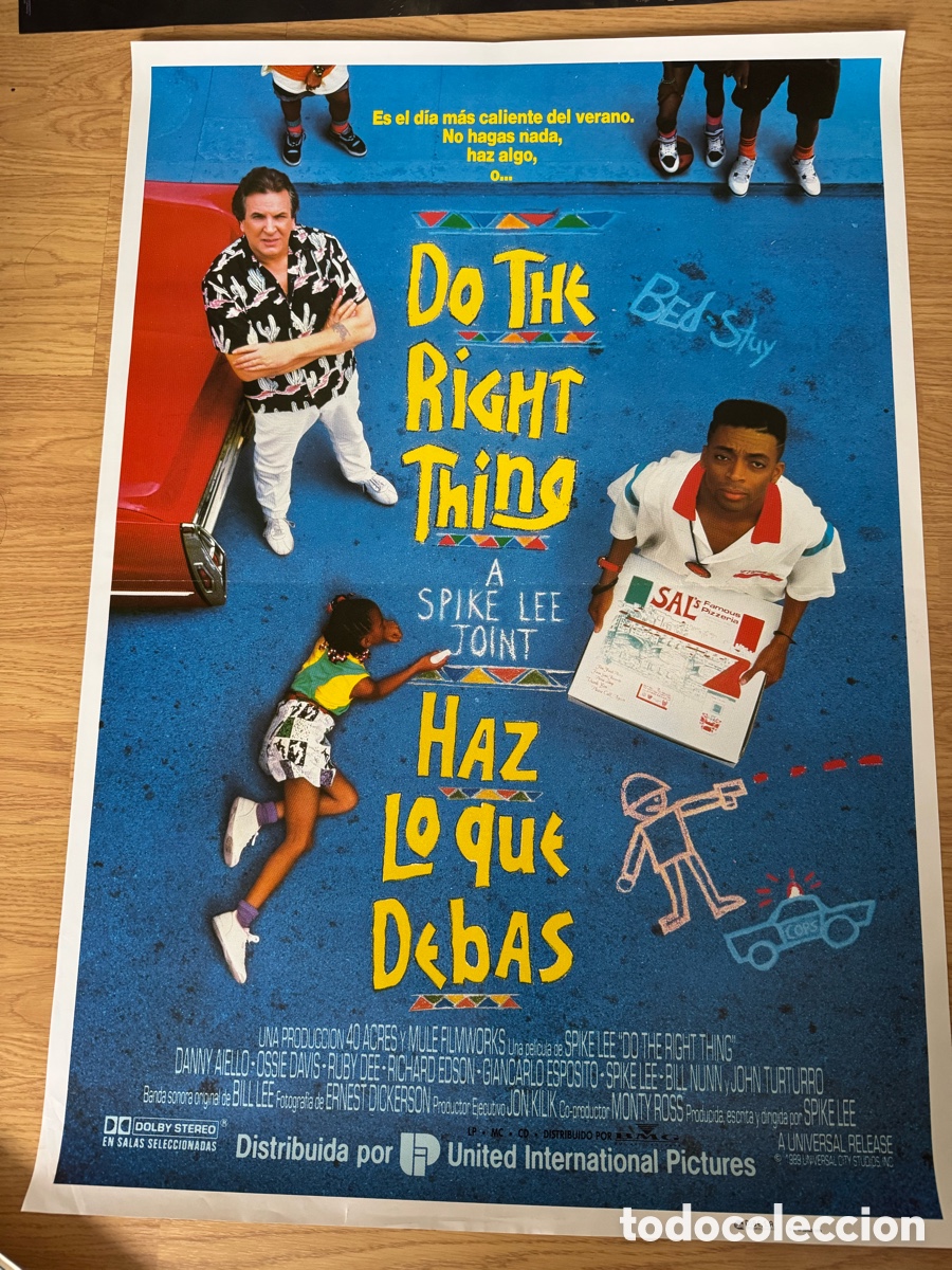 Cine: Poster original Haz lo que debas. Do the right thing cartel Spike Lee, 1989 Danny Aiello