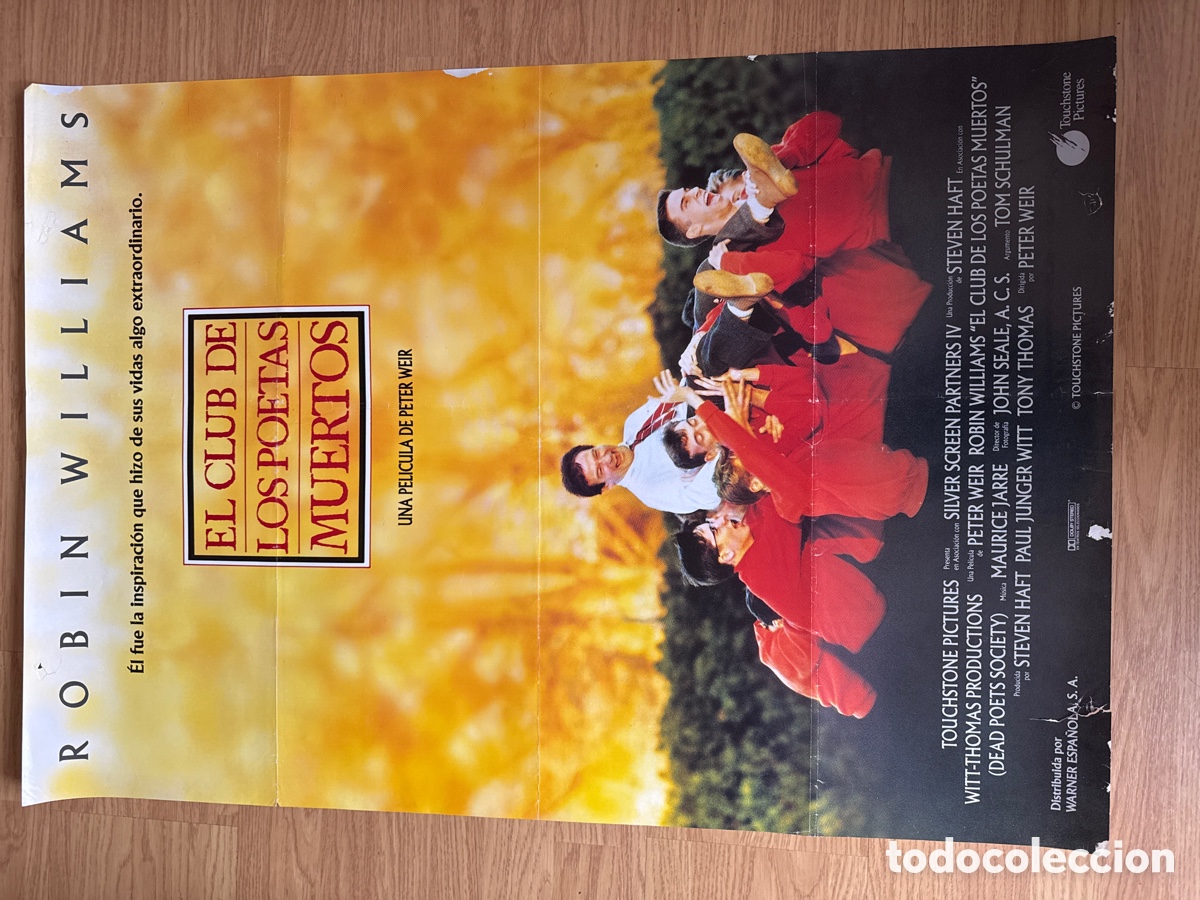 Cine: Poster original El club de los poetas muertos Robin Williams Peter Weir