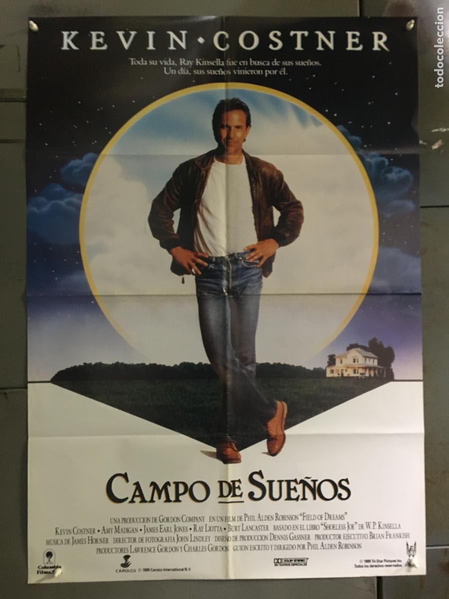 Cine: AFR81 CAMPO DE SUE&Ntilde;OS KEVIN COSTER beisbol POSTER ORIGINAL ESPA&Ntilde;OL 70X100 ESTRENO