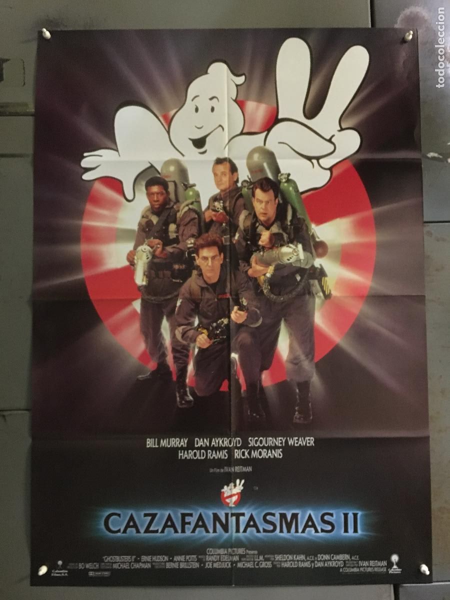 Cine: AFR83 CAZAFANTASMAS 2 BILL MURRAY SIGOURNEY WEAVER DAN AYKROYD POSTER ORIGINAL 70X100 ESTRENO