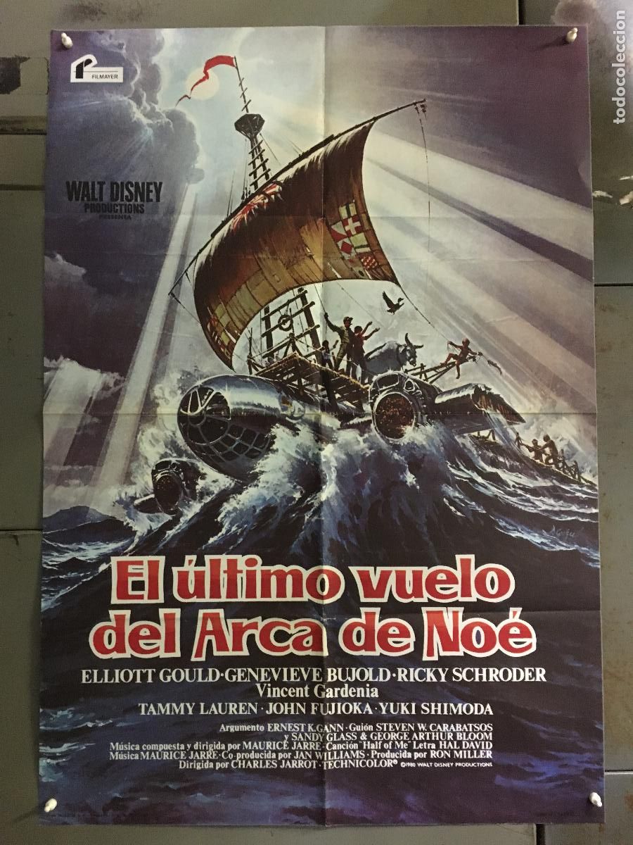 Cine: AFR87 EL ULTIMO VUELO DEL ARCA DE NOE ELLIOTT GOULD GENEVIEVE BUJOLD POSTER ORIGINAL 70X100