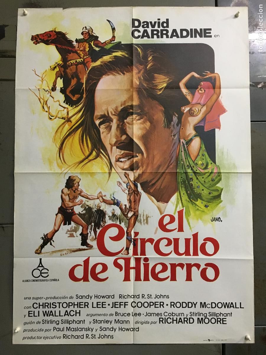Cine: AFR95 EL CIRCULO DE HIERRO LEE CARRADINE WALLACH MCDOWALL POSTER ORIGINAL 70X100 ESPA&Ntilde;OL h3