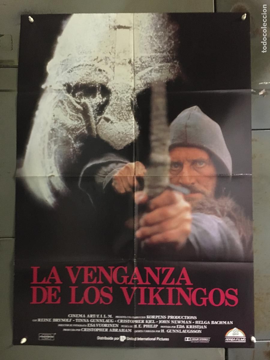 Cine: AFR96 LA VENGANZA DE LOS VIKINGOS REINE BRYNOLF TINNA GUNNLAUG POSTER ORIGINAL 70X100 ESPA&Ntilde;OL h1