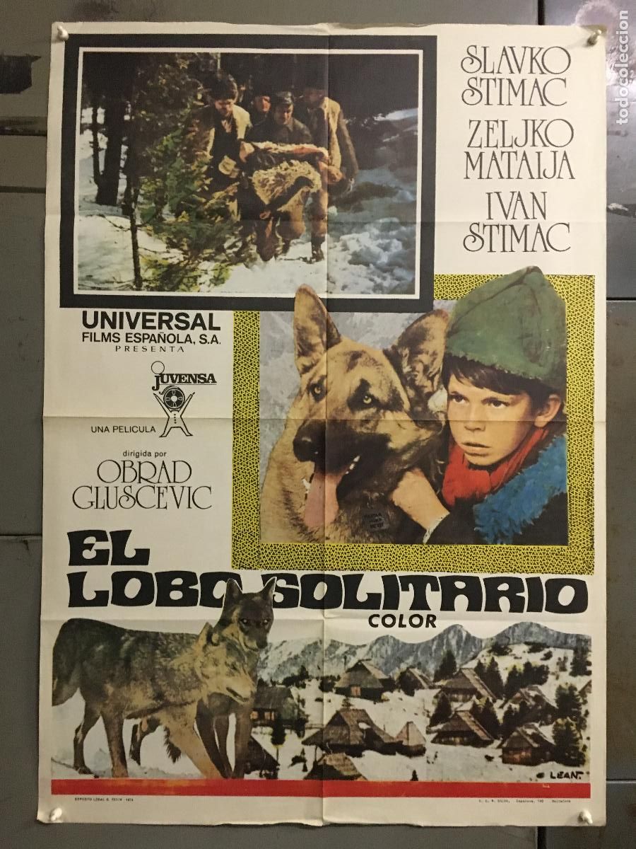 Cine: AFS02 EL LOBO SOLITARIO SLAVKO STIMAC OBRAD GLUSCEVIC POSTER ORIGINAL 70X100 ESTRENO