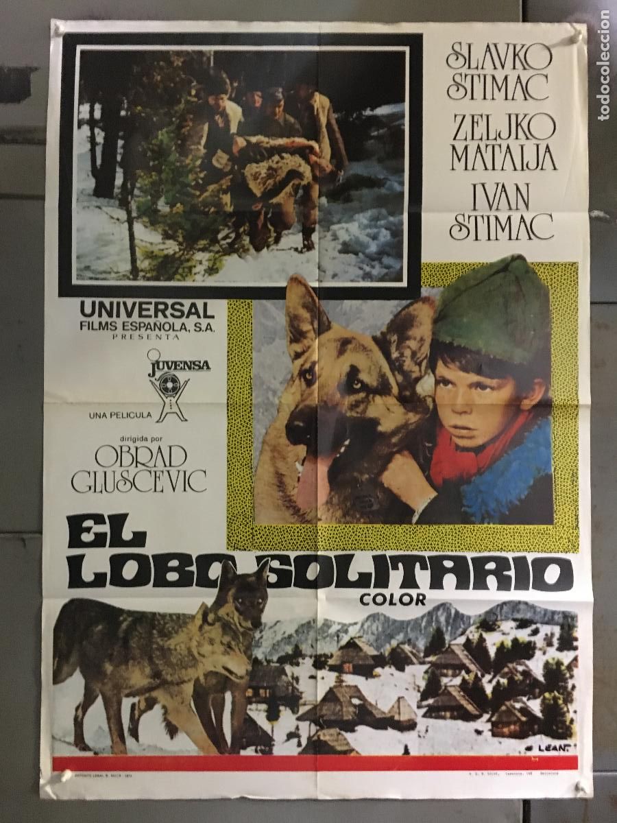 Cine: AFS06 EL LOBO SOLITARIO SLAVKO STIMAC GLUSCEVIC CINE YUGOSLAVO POSTER ORIGINAL 70X100 ESTRENO h1