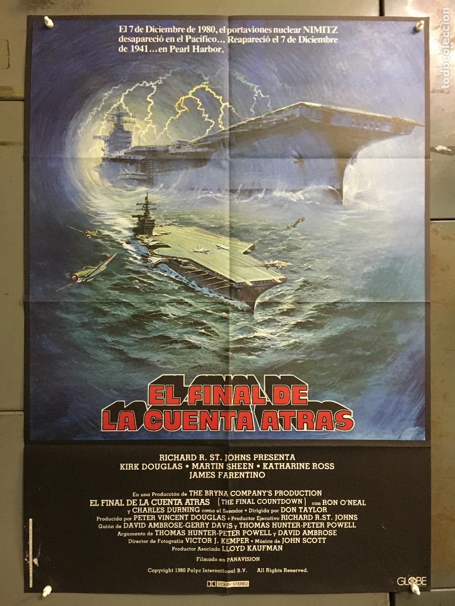 Cine: AFS12 EL FINAL DE LA CUENTA ATRAS KIRK DOUGLAS MARTIN SHEEN KATHARINE ROSS POSTER ORIG 70X100 ESTREN