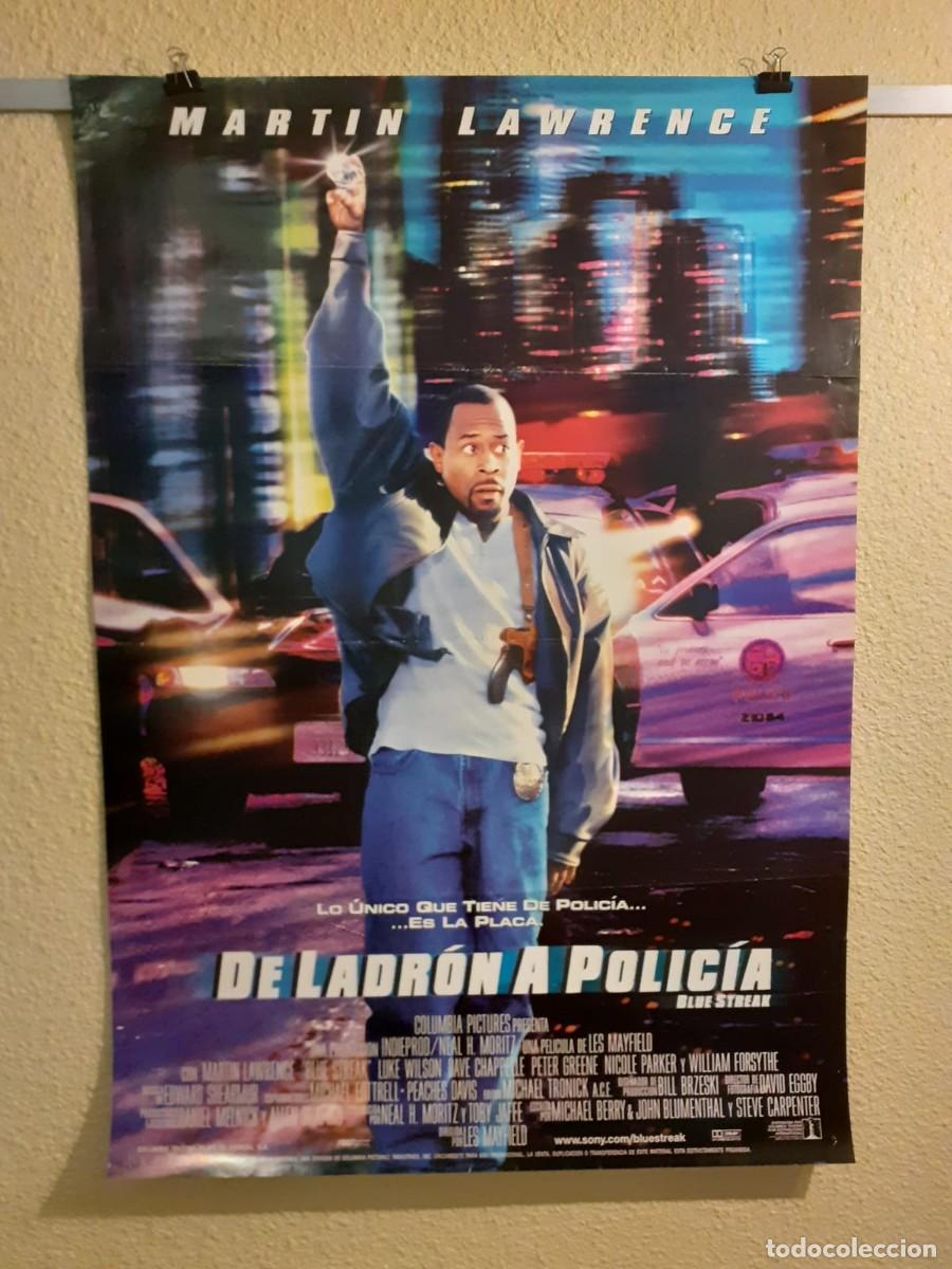 Cine: Cartel Cine Original Doble Cara De Ladr&oacute;n A Polic&iacute;a (1999) (96x67 cm) Martin Lawrence - Caja De Luz