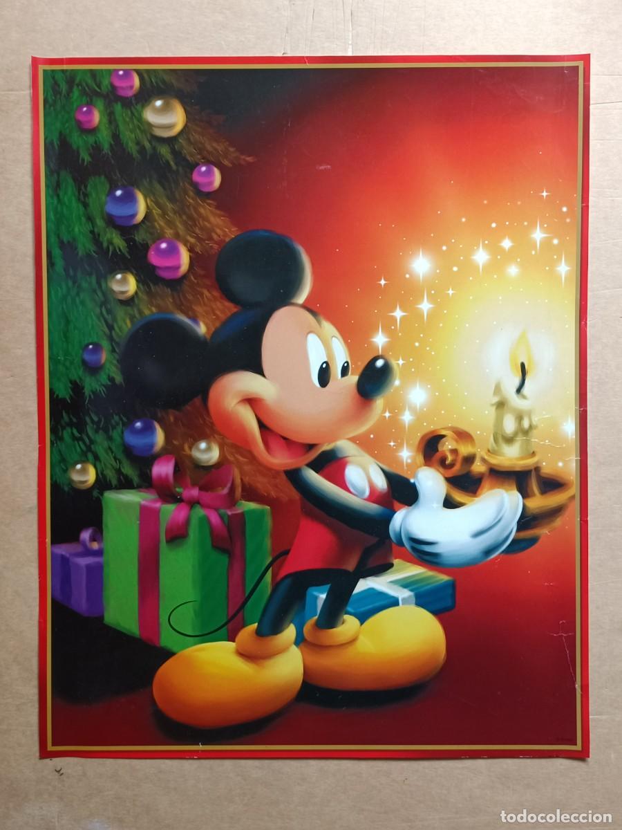 Cine: CARTEL L&Aacute;MINA WALT DISNEY MICKEY MOUSE DESCUBRIENDO LA NAVIDAD. MIDE 46X36 CM.