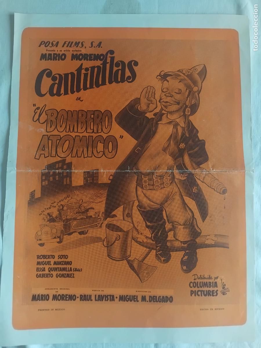 Cine: CARTEL DE CINE ORIGINAL MEXICANO DE MARIO MORENO CANTINFLAS EN EL PADRECITO. 32 X 44 CM.
