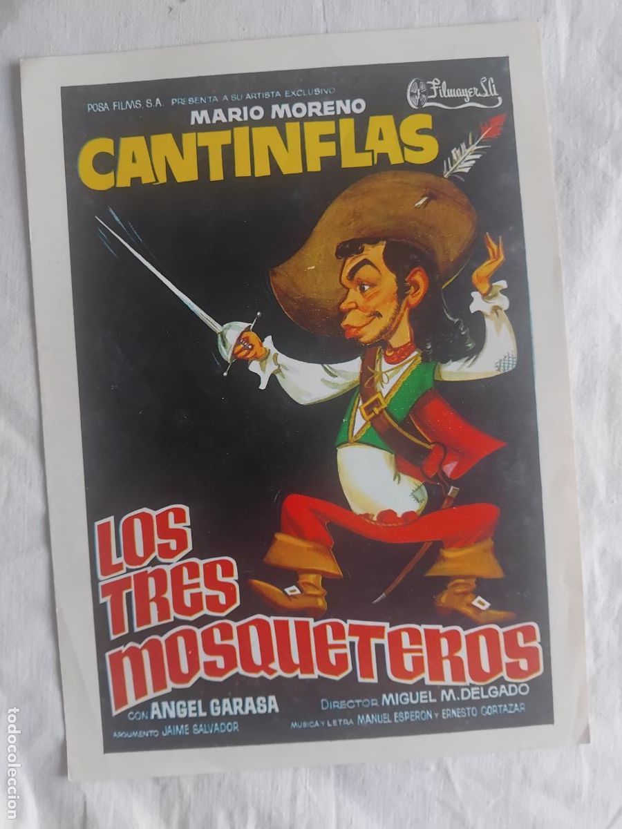 Cine: GUIA DE CINE ORIGINAL MARIO MORENO CANTINFLAS EN LOS TRES MOSQUETEROS