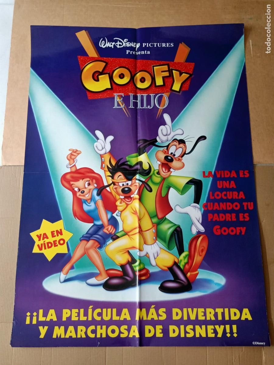 Cine: POSTER ORIGINAL WALT DISNEY. DE LA PEL&Iacute;CULA. GOOFY E HIJO. MODELO EXCLUSIVO. 98X68 CM. UNO