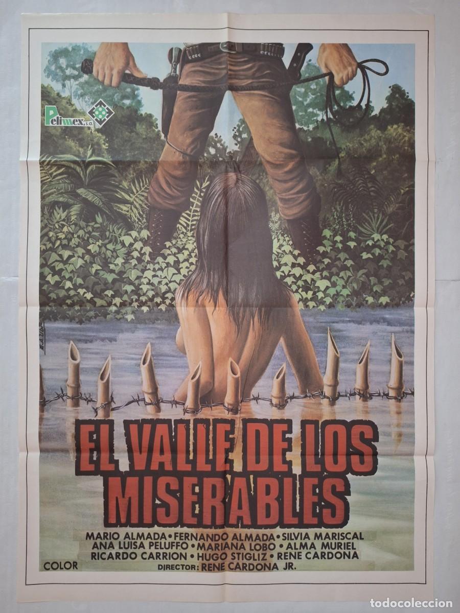 Cine: ANTIGUO CARTEL CINE EL VALLE DE LOS MISERABLES RV P-2072 TERROR