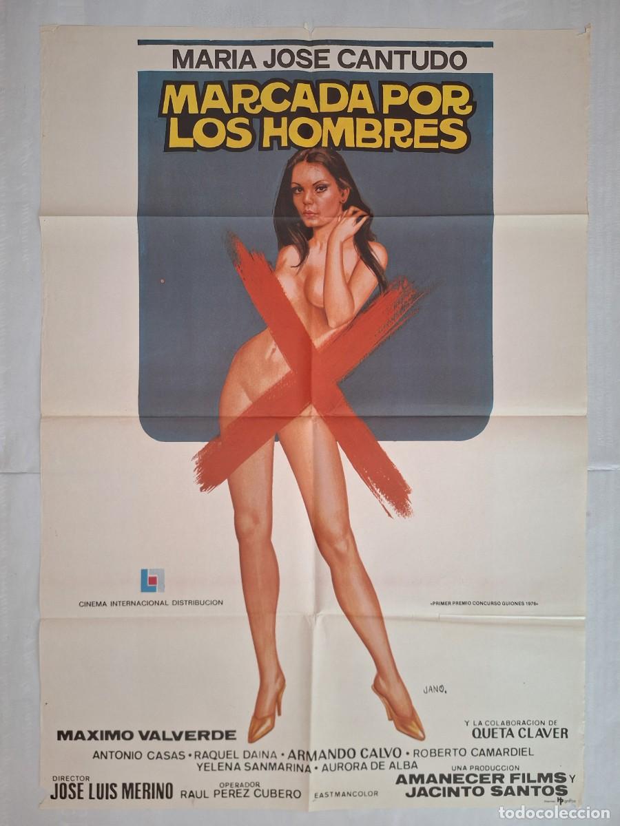 Cine: ANTIGUO CARTEL CINE MARCADA POR LOS HOMBRES RV P-2073 JANO