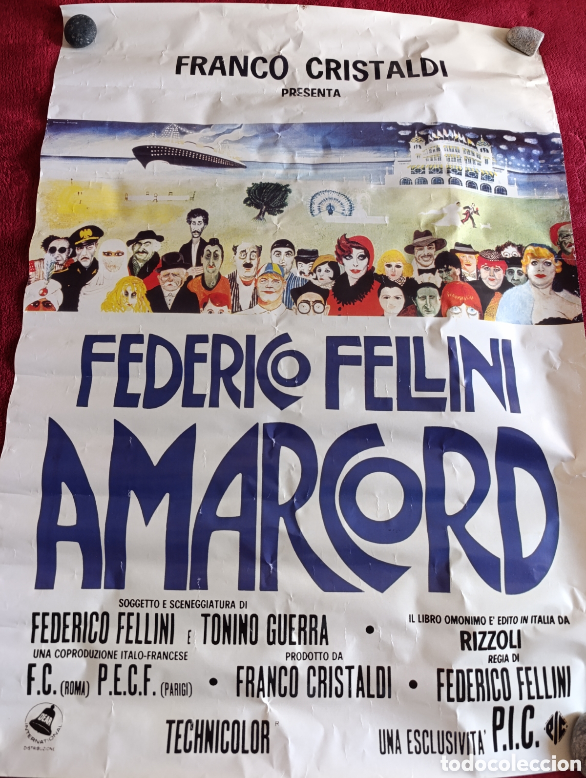 Cine: AMARCORD P&Oacute;STER 70x100 aprox FEDERICO FELLINI