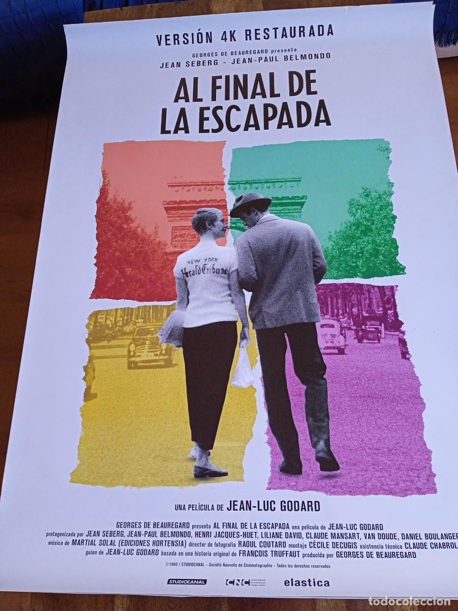 Cine: Al final de la escapada - Jean-Paul Belmondo, Jean Seberg - Poster original Elastica 2026 Reposicion