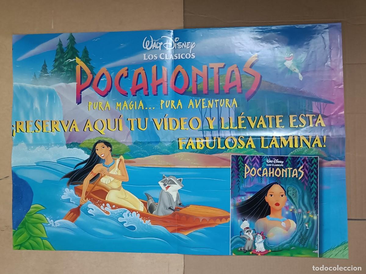 Cine: POSTER ORIGINAL WALT DISNEY. POCAHONTAS MODELO EXCLUSIVO APAISADO, MIDE: 92 X 62 CM.