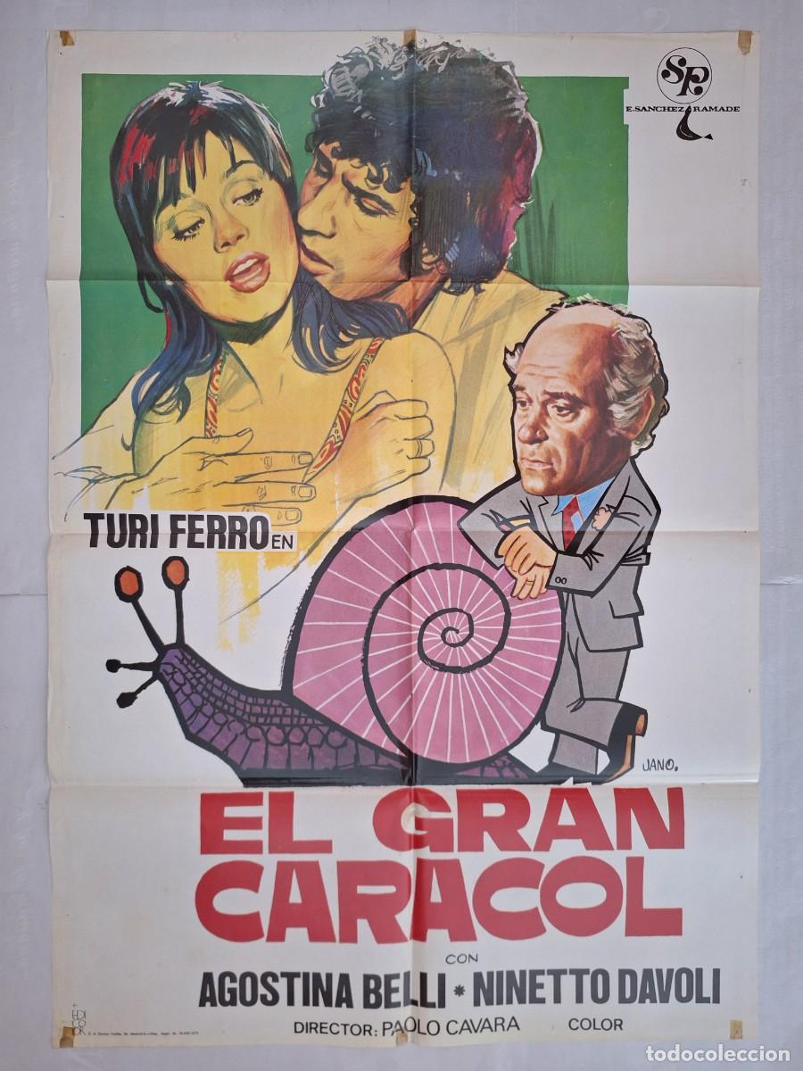 Cine: ANTIGUO CARTEL CINE EL GRAN CARACOL RV P-2078 JANO