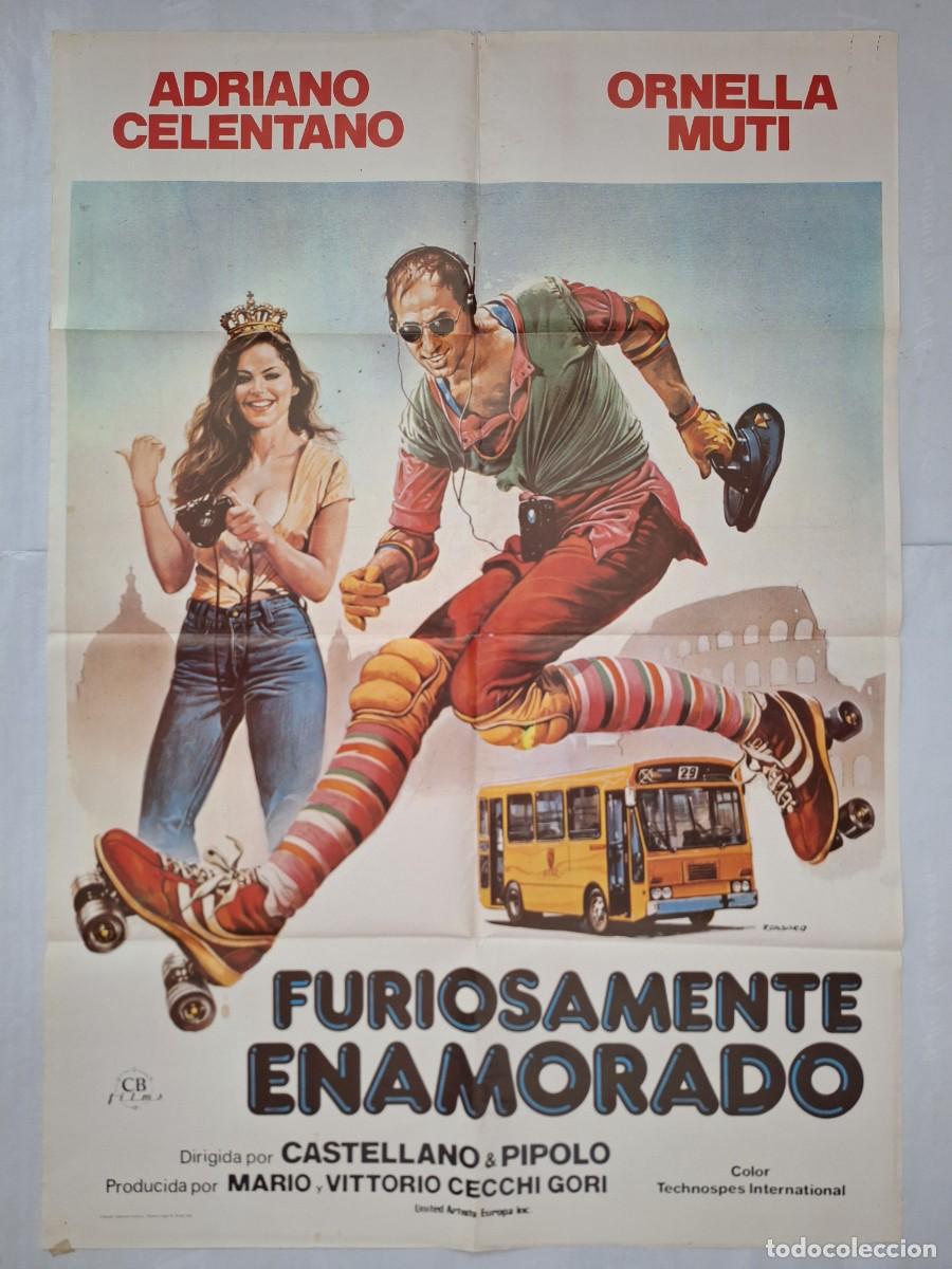 Cine: ANTIGUO CARTEL CINE FURIOSAMENTE ENAMORADO ADRIANO CELENTANO RV P-2086