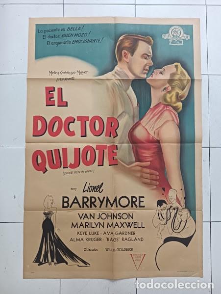 Cin&eacute;ma: PJE 0718 EL DOCTOR QUIJOTE / DON QUIJOTE LIONEL BARRYMORE POSTER ORIGINAL ARGENTINO 75X110 LITOGRAFI