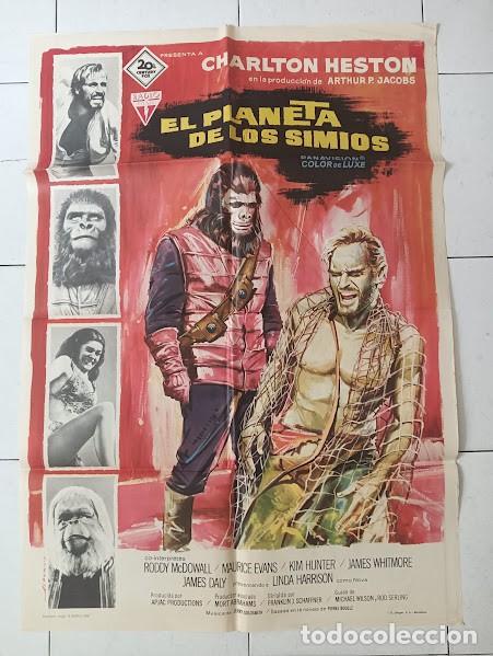 Kino: VKD 2729 EL PLANETA DE LOS SIMIOS CHARLTON HESTON POSTER ORIGINAL 70X100 ESTRENO