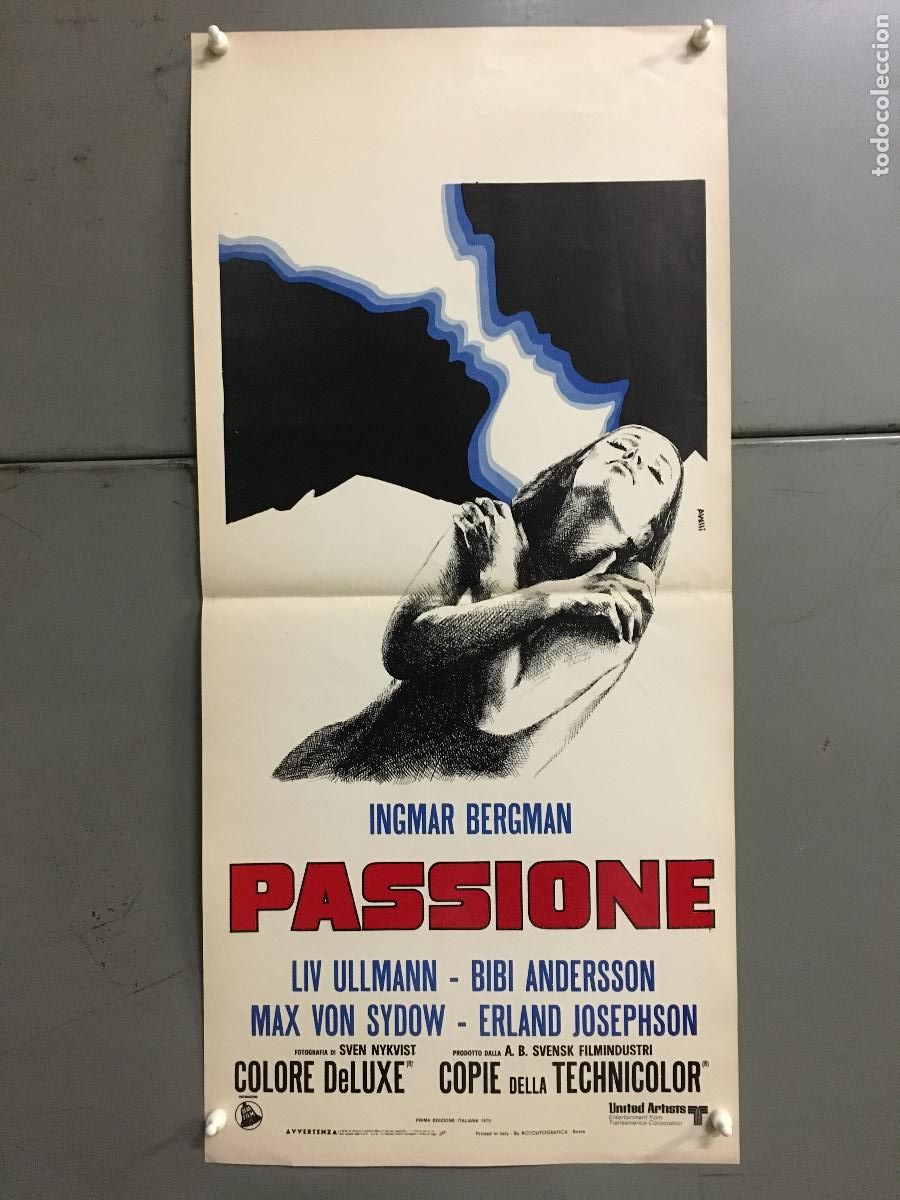 Cinema: ICJ 164 PASION INGMAR BERGMAN POSTER ORIGINAL ITALIANO 33X70