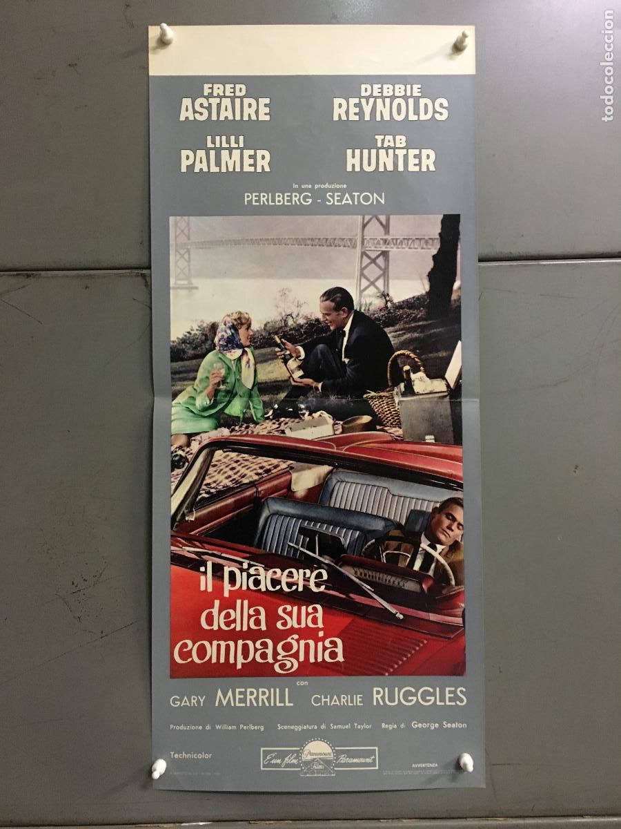 Cin&eacute;ma: ICJ 168 SU GRATA COMPA&Ntilde;IA FRED ASTAIRE DEBBIE REYNOLDS TAB HUNTER POSTER ORIGINAL 33X70 ITALIANO