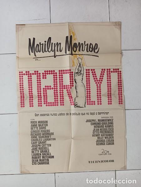 Cine: VKD 2745 MARILYN MARILYN MONROE ROCK HUDSON POSTER ORIGINAL 55X78 ESTRENO