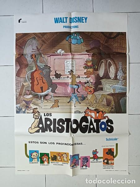 Cine: VKD 2746 LOS ARISTOGATOS WALT DISNEY POSTER ORIGINAL 70X100 ESPA&Ntilde;OL