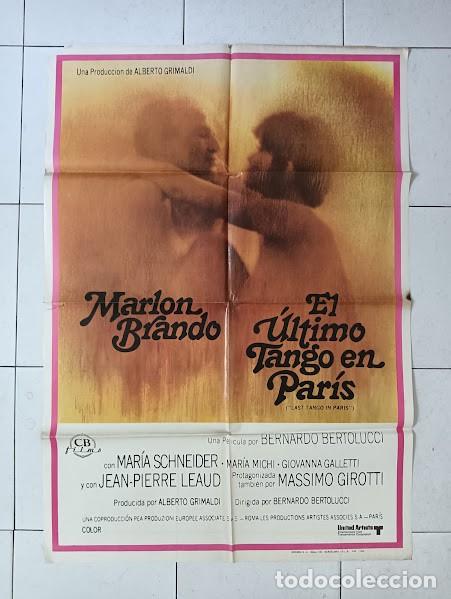 Cine: VKD 2751 EL ULTIMO TANGO EN PARIS BERNARDO BERTOLUCCI MARLON BRANDO POSTER ORIGINAL 70X100 ESTRENO
