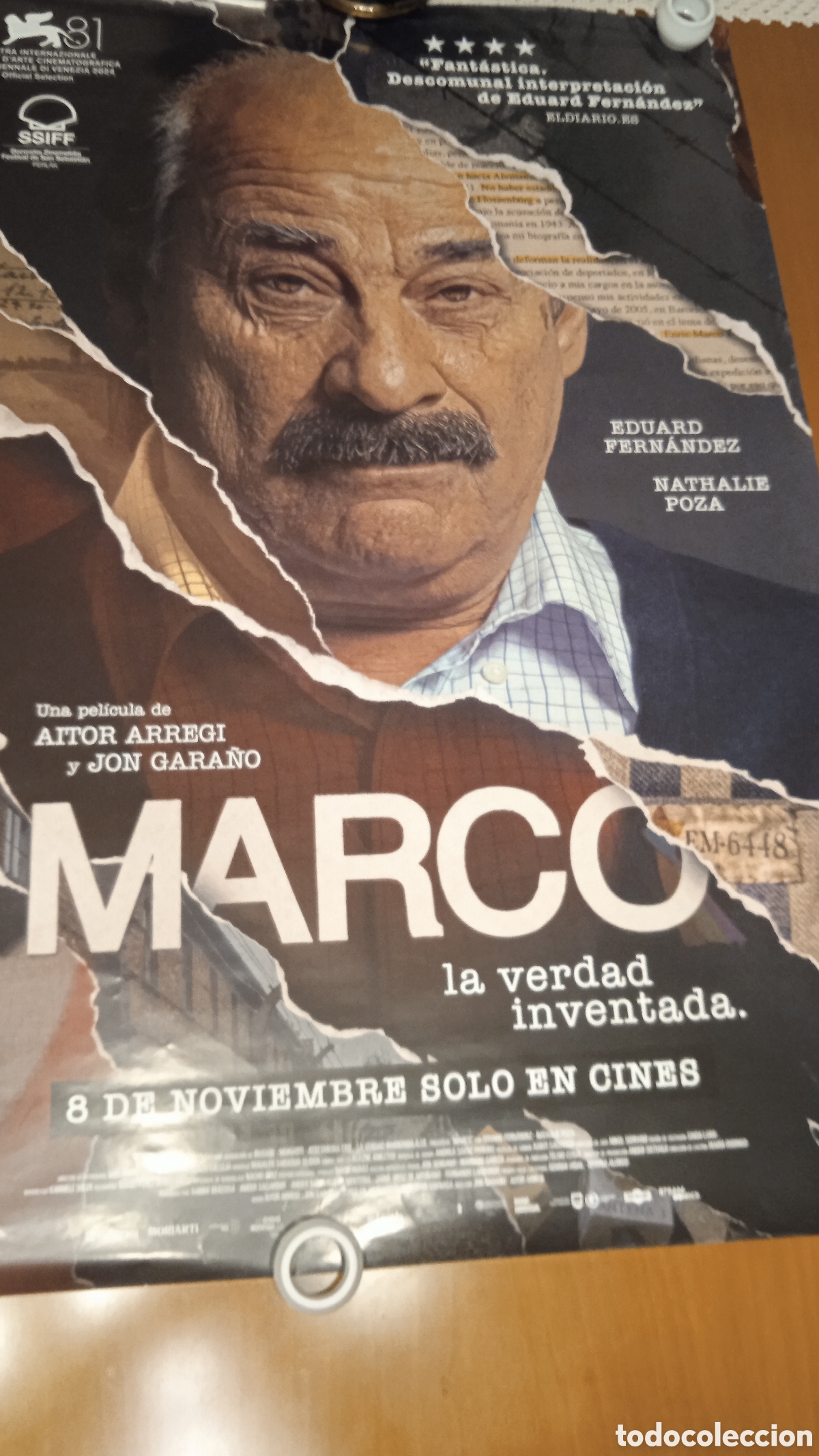 Cine: P&Oacute;STER ORIGINAL MARCO, LA VERDAD INVENTADA &ndash; Eduard Fern&aacute;ndez &ndash; Nathalie Poza &ndash; Cine 2024