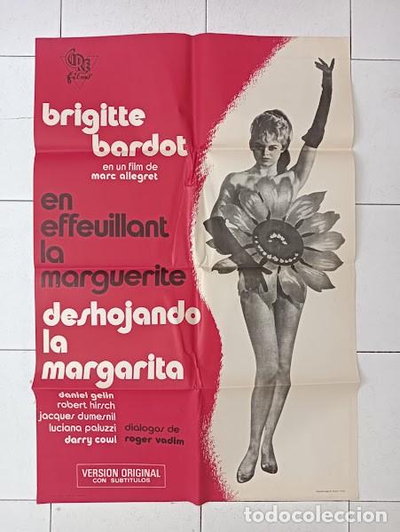 Cinema: SMP 2730 DESHOJANDO LA MARGARITA BRIGITTE BARDOT SEXY POSTER ORIGINAL 70X100 ESTRENO