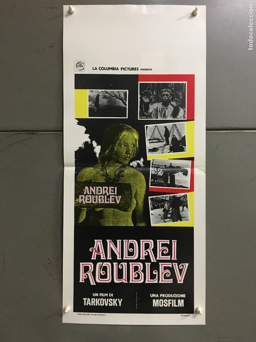 Cine: ICJ 182 ANDREI ROUBLEV ANDREI TARKOVSKY POSTER ORIGINAL ITALIANO 33X70