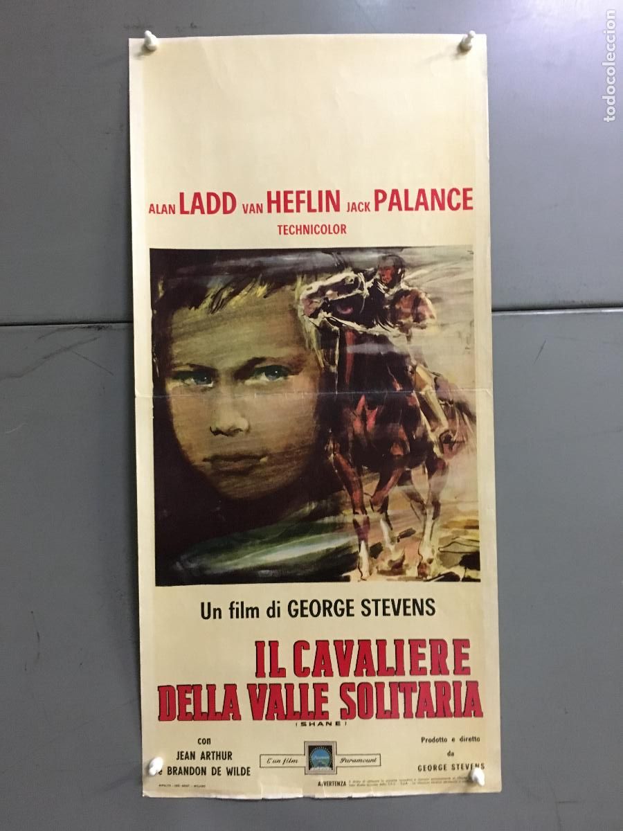 Cinema: ICJ 190 RAICES PROFUNDAS ALAN LADD JEAN ARTHUR ERCOLE BRINI POSTER ORIGINAL ITALIANO 33X70
