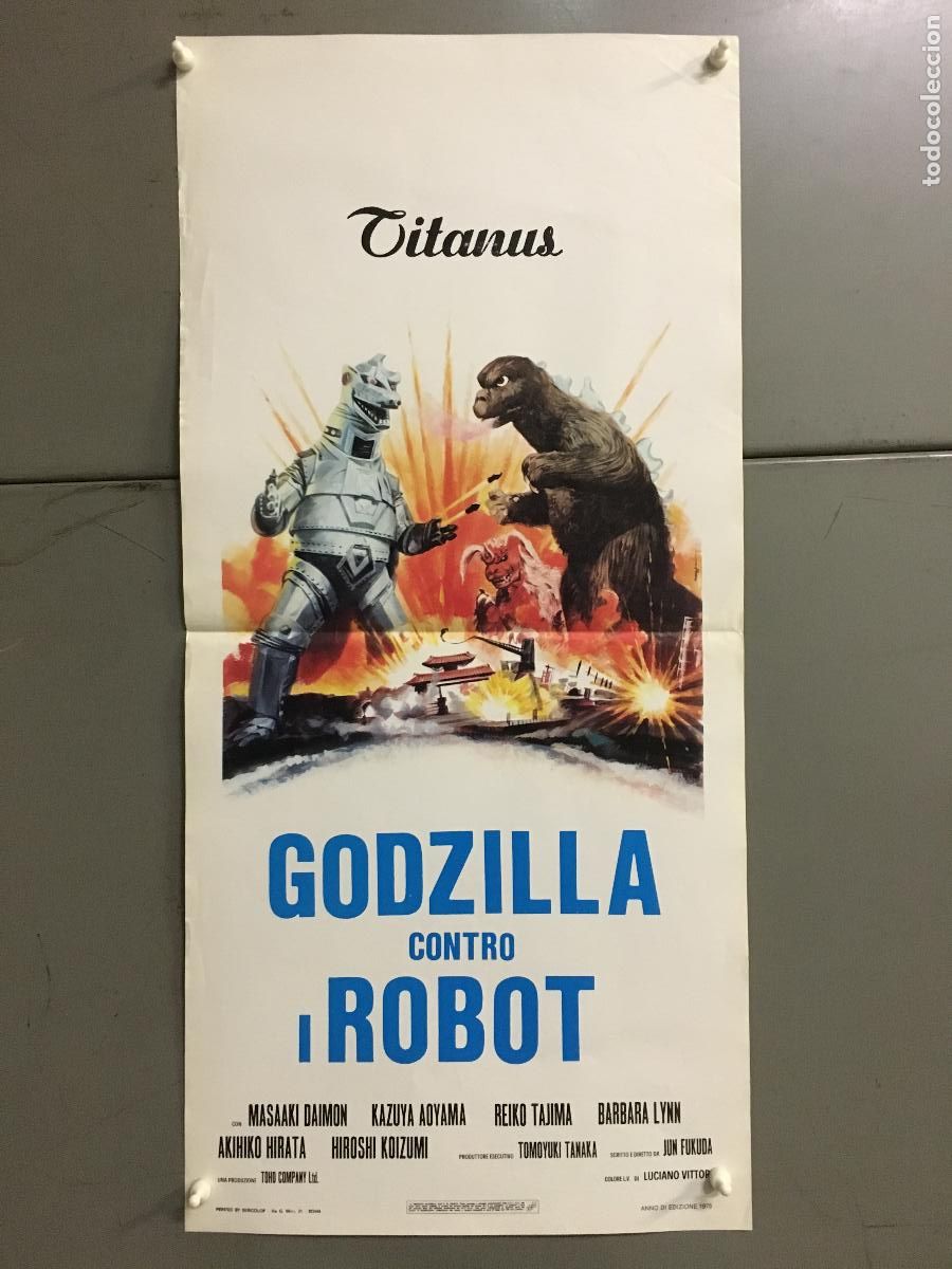 Kino: ICJ 191 GODZILLA VS MECHAGODZILLA JUN FUKUDA TOHO POSTER ORIGINAL ITALIANO 33X70