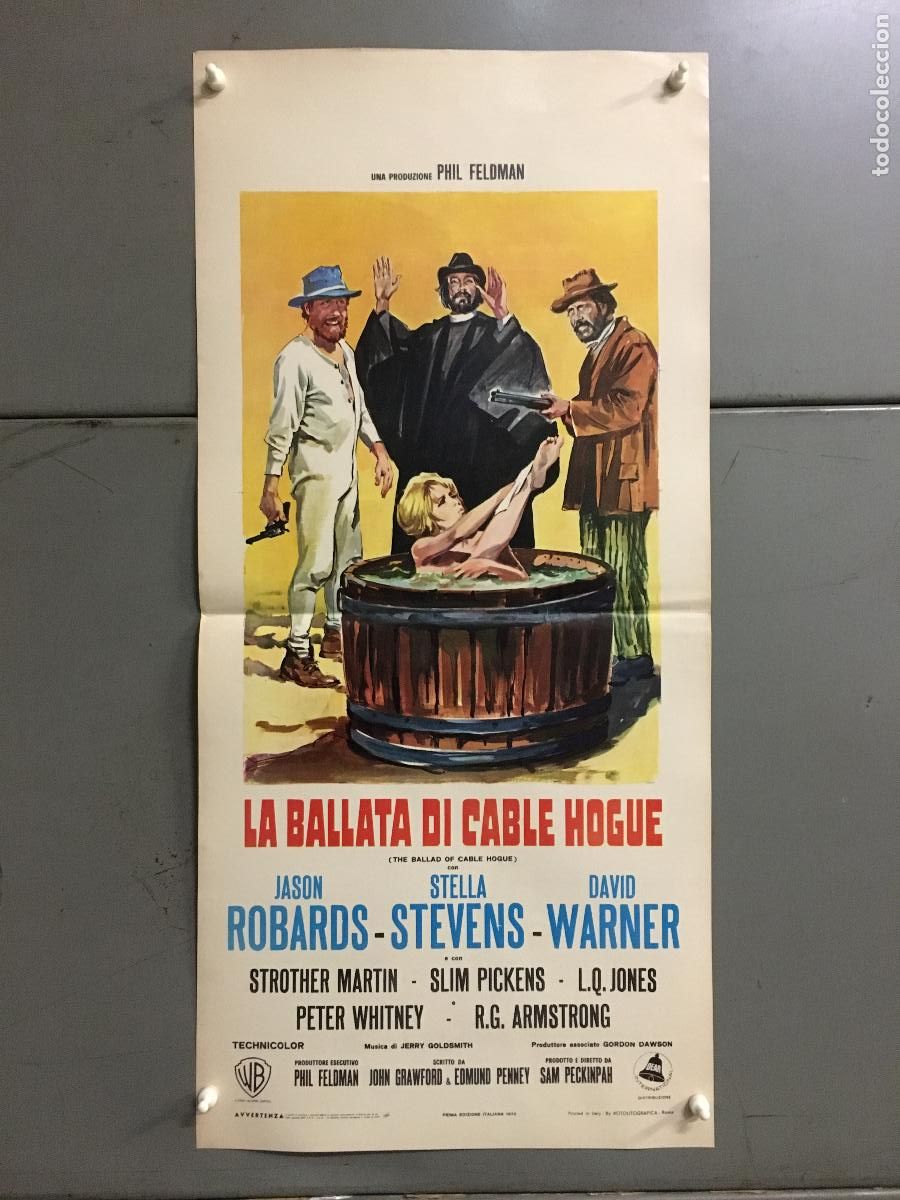 Cinema: ICJ 214 LA BALADA DE CABLE HOGUE SAM PECKINPAH POSTER ORIGINAL 33X70 ITALIANO