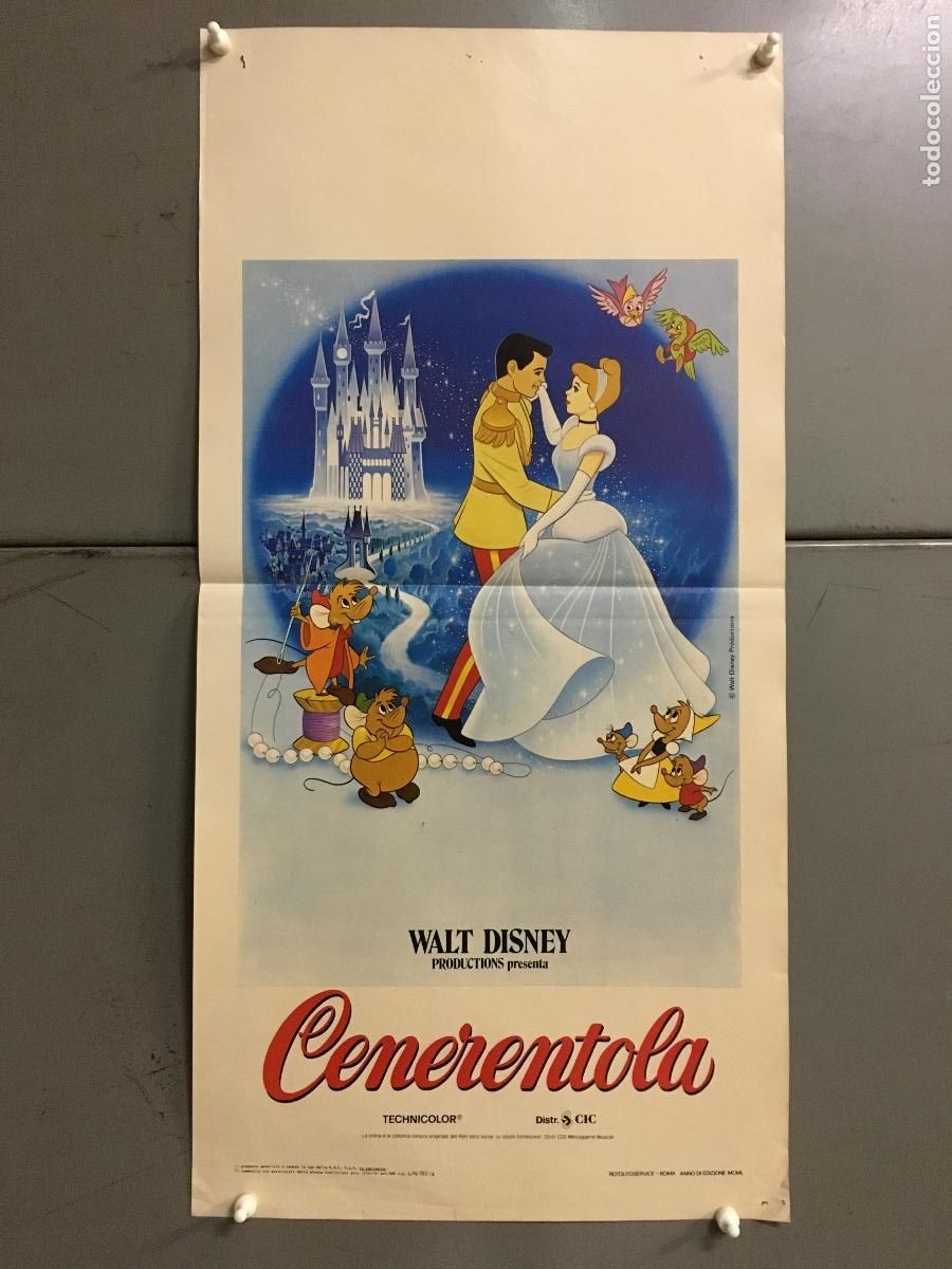 Kino: ICJ 218 LA CENICIENTA WALT DISNEY POSTER ORIGINAL 33X70 ITALIANO