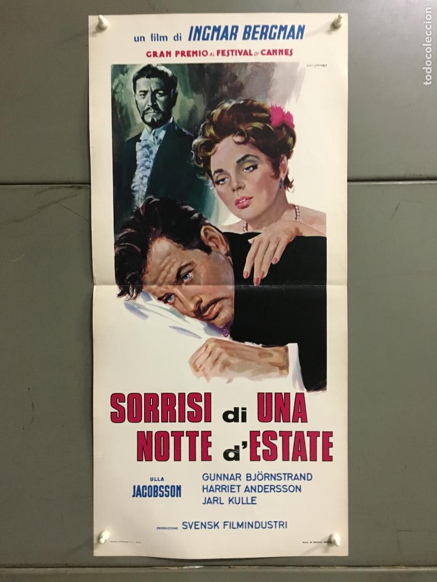 Cin&eacute;ma: ICJ 228 SONRISAS DE UNA NOCHE DE VERANO INGMAR BERGMAN POSTER ORIGINAL ITALIANO 33X70