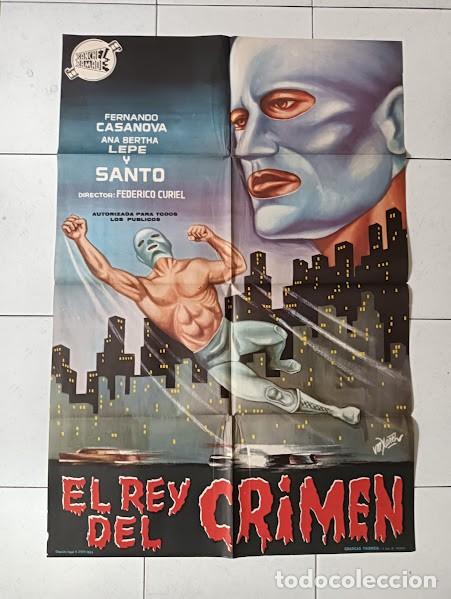 Cin&eacute;ma: SMP 2744 SANTO EL REY DEL CRIMEN enmascarado de plata YA&Ntilde;EZ POSTER ORIGINAL 70X100 ESTRENO