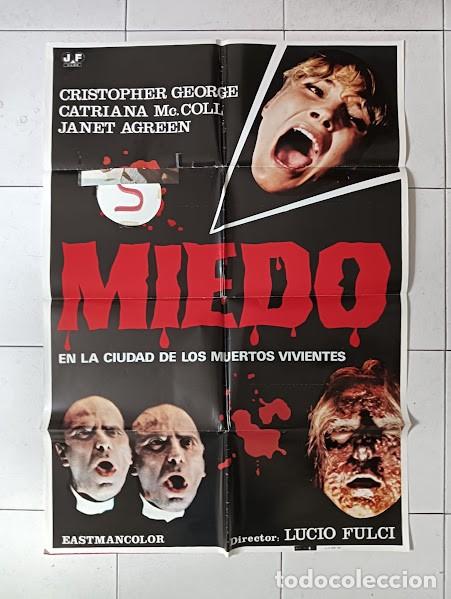 Cin&eacute;ma: SMP 2741 MIEDO EN LA CIUDAD DE LOS MUERTOS VIVIENTES LUCIO FULCI POSTER ORIGINAL ESTRENO 70X100