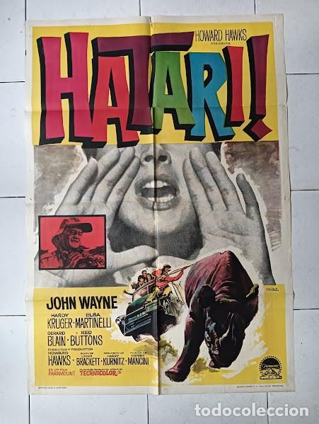 Cin&eacute;ma: SMP 2746 HATARI JOHN WAYNE HOWARD HAWKS MAC POSTER ORIGINAL 70X100 ESTRENO