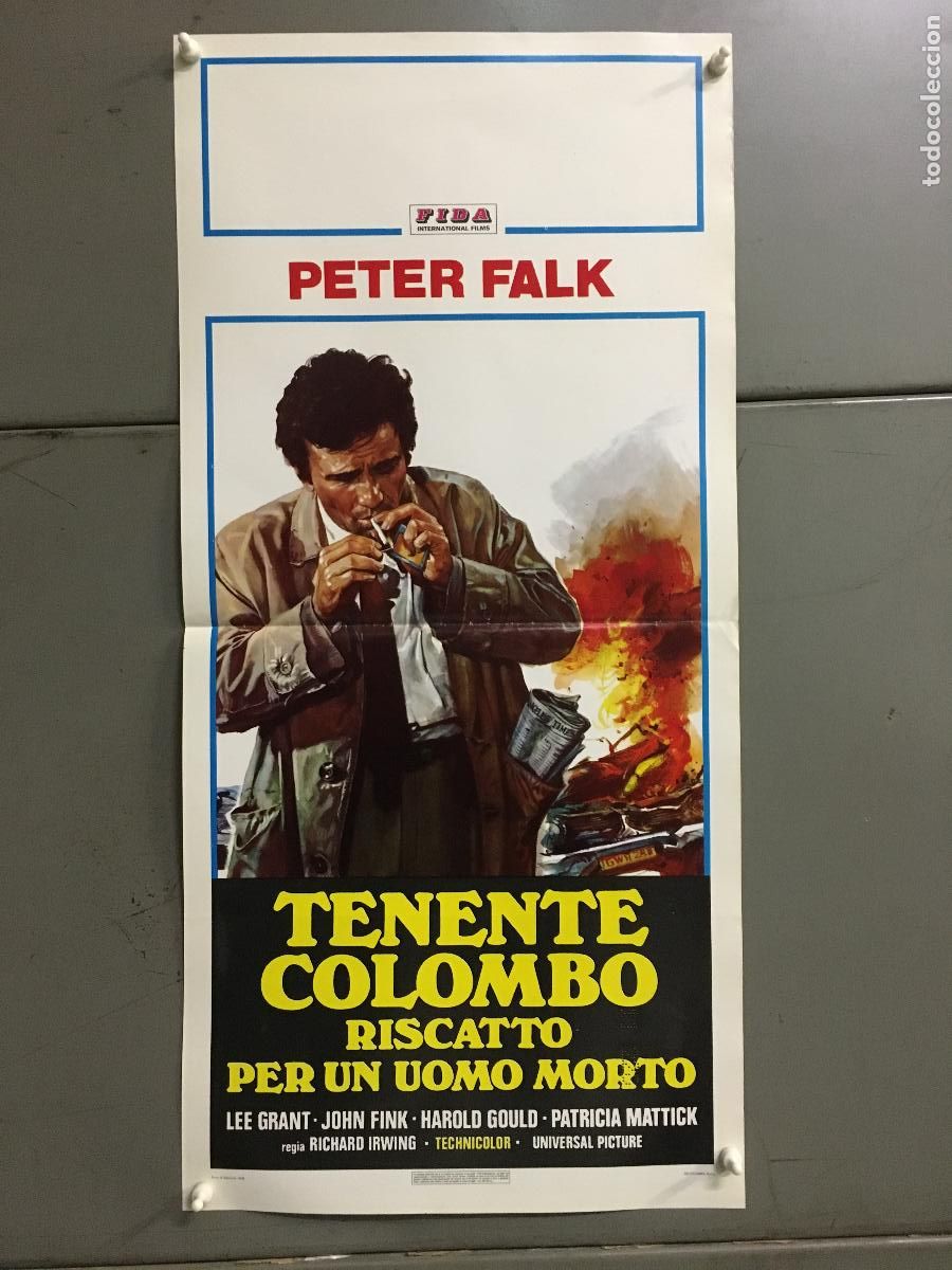 Cinema: ICJ 244 COLOMBO RANSOM FOR A DEAD MAN SERIE TV PETER FALK POSTER ORIGINAL 33X70 ITALIANO