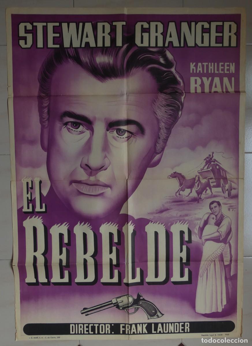 Cine: CARTEL ORIGINAL DEL FILM : EL REBELDE ( 1960 )( PAGO POR BIZUM )