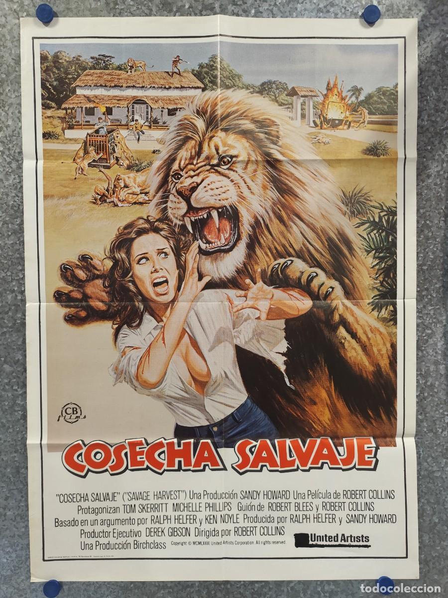 Cine: Cosecha salvaje. Tom Skerritt, Michelle Phillips, Shawn Stevens A&Ntilde;O 1981 POSTER ORIGINAL