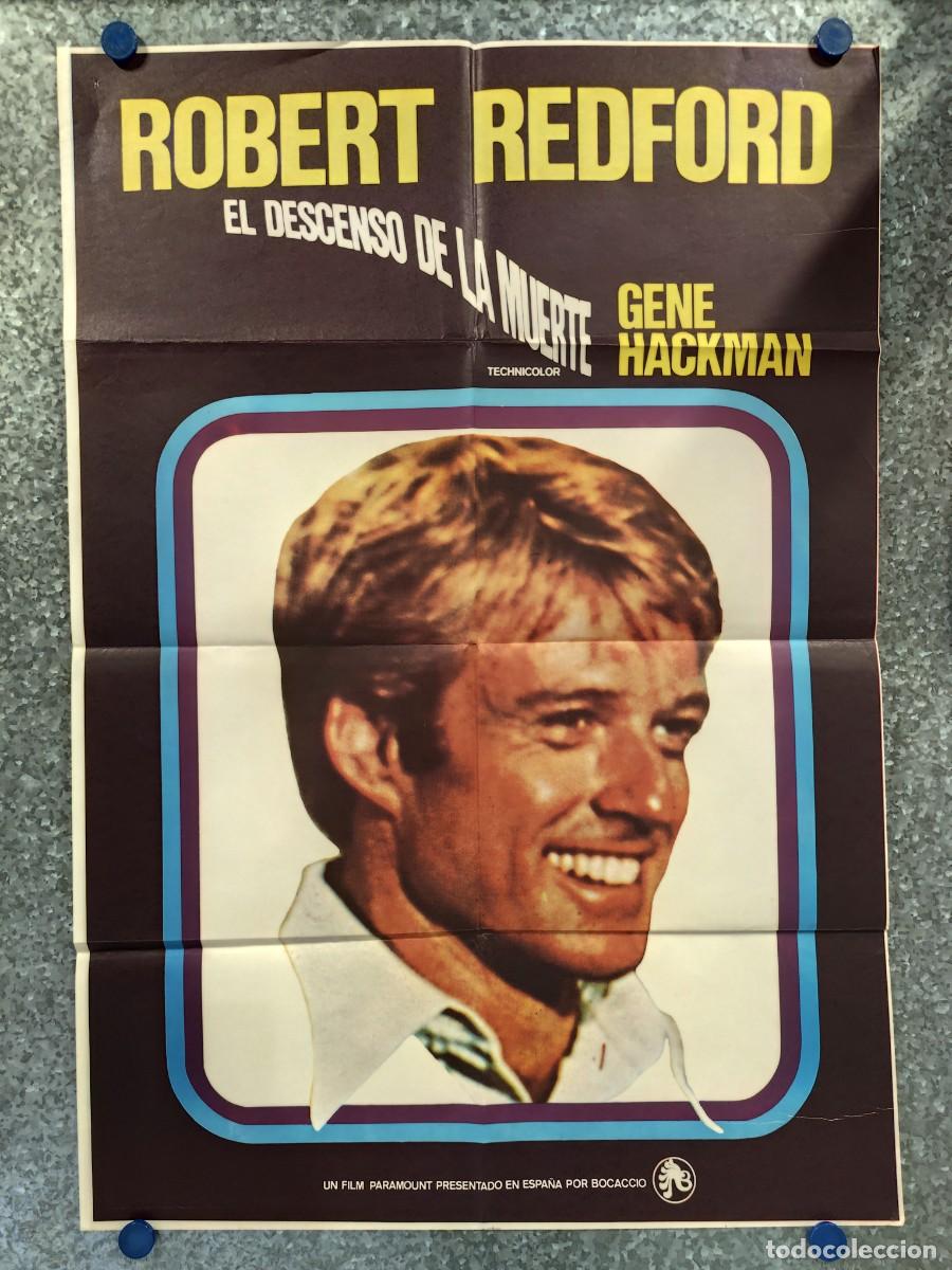 Cine: EL DESCENSO DE LA MUERTE. ROBERT REDFORD, GENE HACKMAN. A&ntilde;o 1975. POSTER ORIGINAL