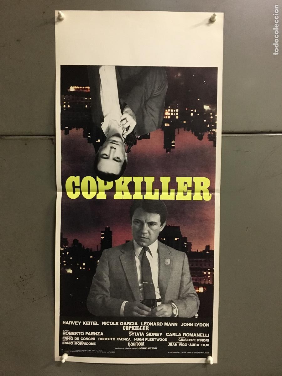 Kino: ICJ 248 COPKILLER HARVEY KEITEL JOHNNY ROTTEN SEX PISTOLS GIALLO POSTER ORIGINAL 33X70 ITALIANO