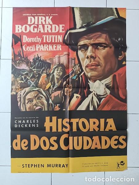 Cinema: SMP 2748 ISTORIA DE DOS CIUDADES DIRK BOGARDE CHARLES DICKENS POSTER ORIGINAL 70X100 ESTRENO
