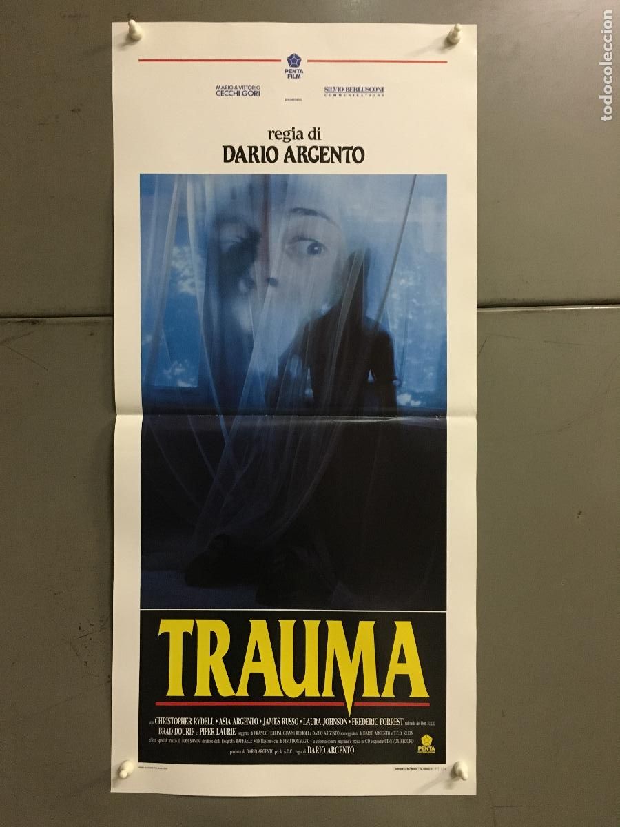 Cinema: ICJ 254 TRAUMA DARIO ARGENTO ASIA ARGENTO POSTER ORIGINAL ITALIANO 33X70